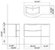 Latoscana OA43OPT2R Oasi 43" Vanity With Right Side Cabinet, Red