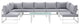 White Gray Fortuna 8-Piece Outdoor Patio Sectional Sofa Set