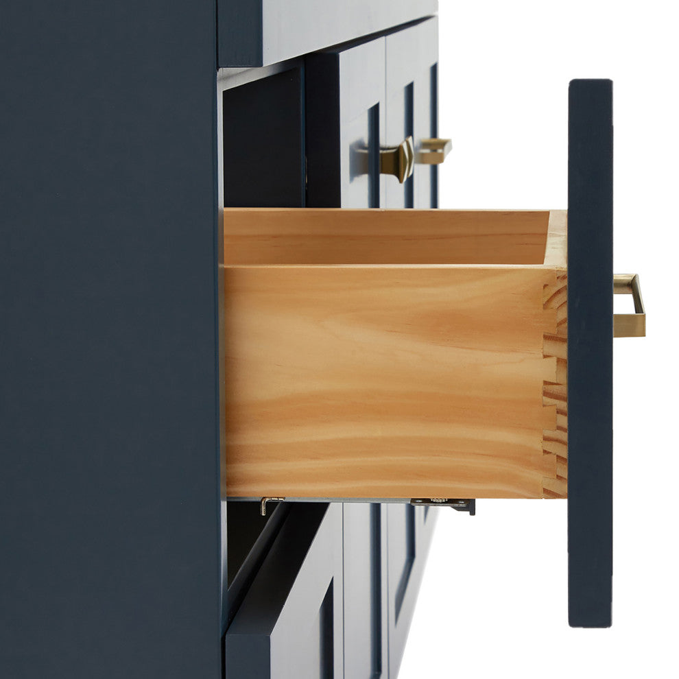 Ariel Hamlet 54" Single Oval Sink Bathroom Vanity, Carrara Quartz