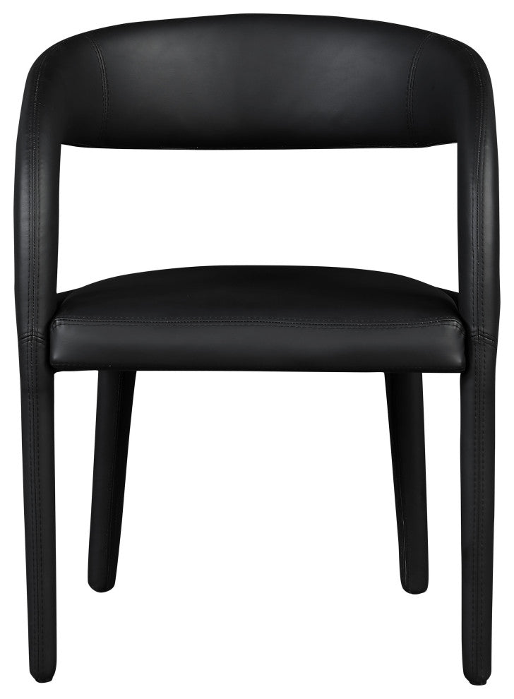 Meridian Furniture Sylvester Faux Leather Dining Chair, Black