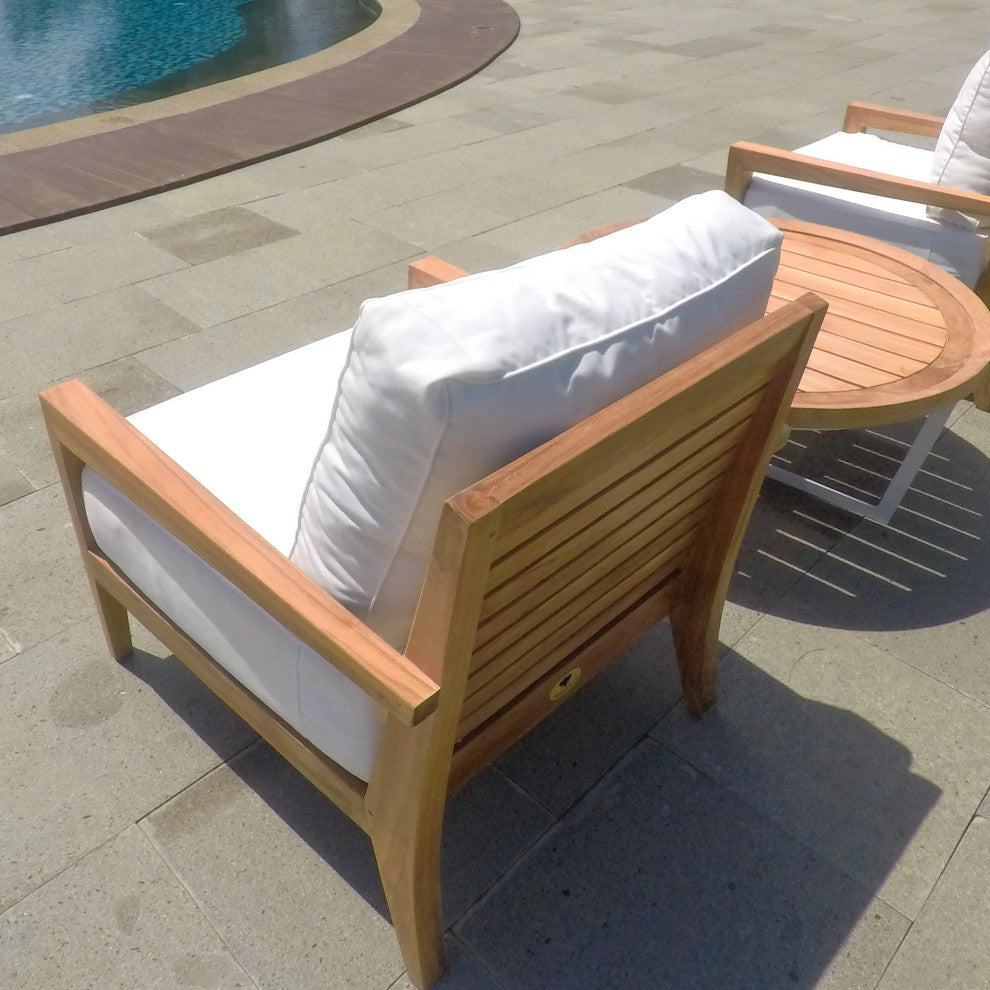 Catalina Dahlia Teak Outdoor Lounge Chair