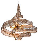 Flow 8-Light Twist Pendant, Hammered Ore