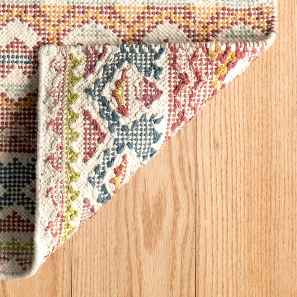 Dash & Albert Stony Brook Multi Hand Loom Knotted Cotton Rug, Multi, 8' x 10'