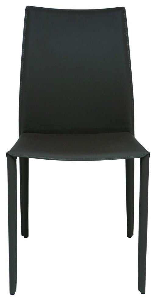 Sienna Mink Leather Dining Chair