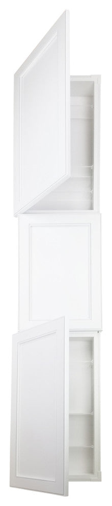 Lakebrooke Recessed Medicine Cabinet 81Hx15.5Wx3.5D, White Enamel