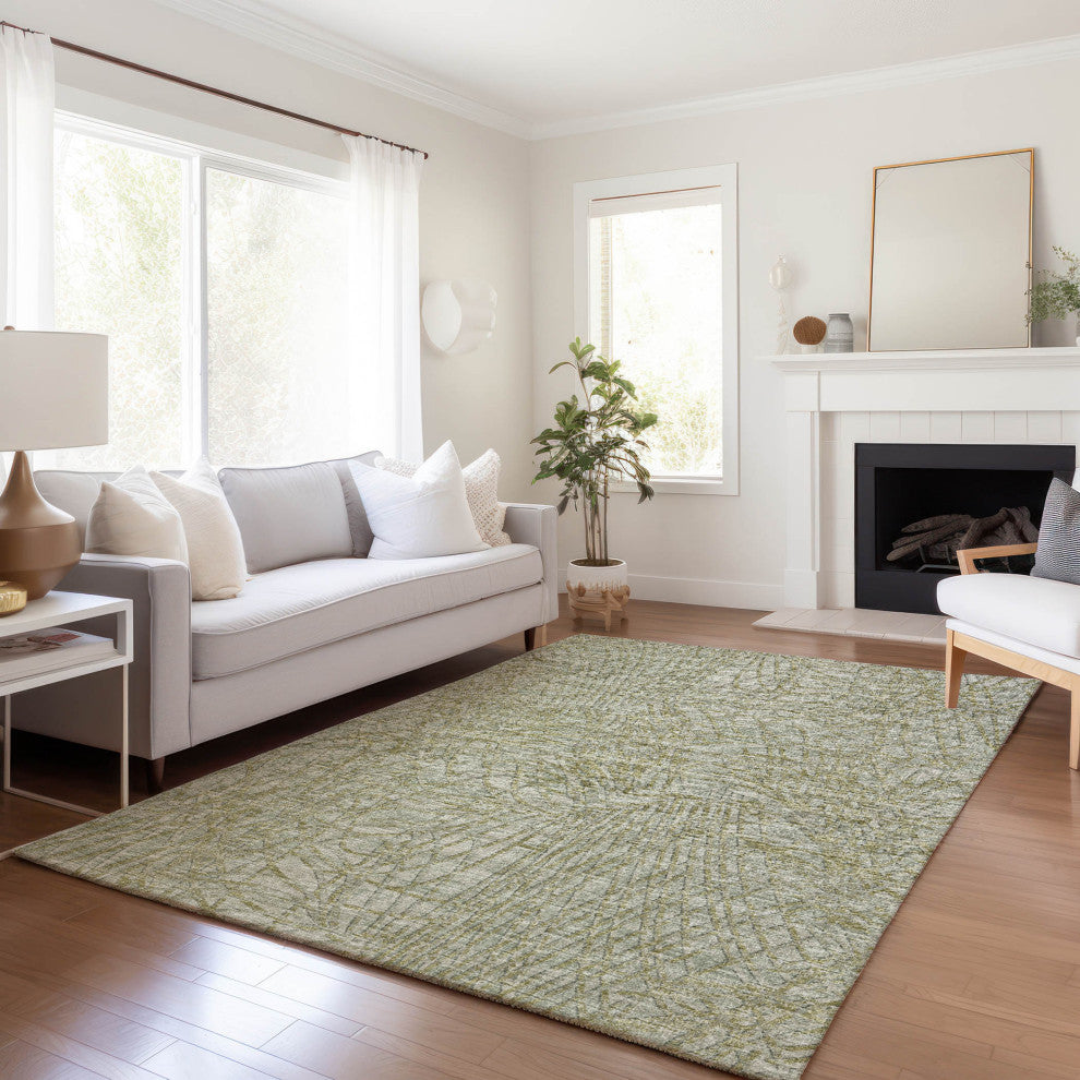 Premium Machine Washable Mayfield AMF35 Sage 8' x 10' Rug