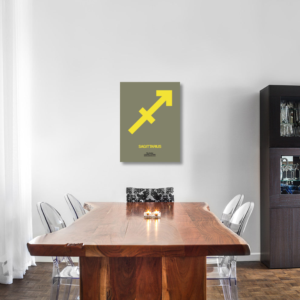 "Sagittarius Zodiac Sign Yellow" Fine Art Print