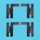 Pair Flush H-L Cabinet Hinge Wrought Iron 4.5"H Pack of 2 |