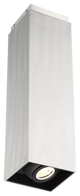 Box 18" LED 1-Light Square Adjustable Gimbal Flush Mount 3000K, Brushed Aluminum