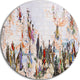 Immortals, Digital Floral Art Round Wall Art, 23"