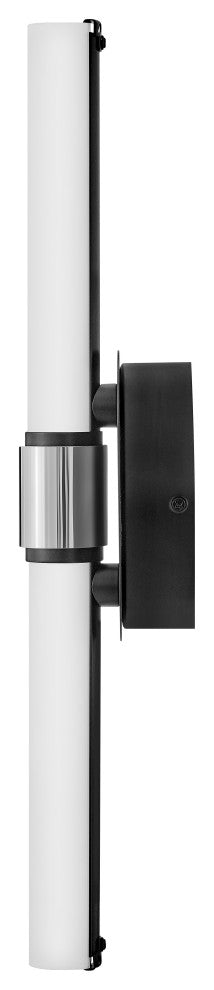 Lark Kai 16.75" Medium LED Bath Bar Vanity Fixture, Black + Chrome