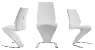 Boulevard Set of 2 Dining Chair, Pu Leather, White