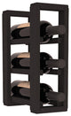 Pine 3-Bottle Countertop Wine Rack, Black Stain