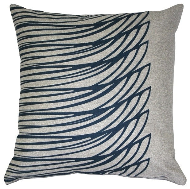 Pillow Decor - Kukamuka Scandinavian Meri Throw Pillow 19x19, Blue