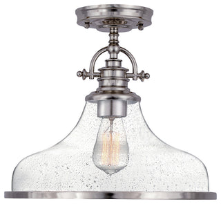 Grant 1-Light Semi-Flush Mount, Brushed Nickel