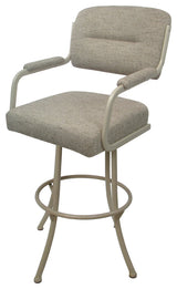 Swivel Counter Metal Bar Stool, Hemsath Driftwood - Beige, 30"