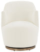 Safavieh Couture Christian Boucle Swivel Accent Chair, Ivory
