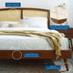 Platform Bed Frame, Full Size, Wood, Brown Walnut, Modern Mid-Century, Bedroom