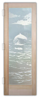 Interior Prehung Door or Interior Slab Door - Dolphins in the Shimmer -...