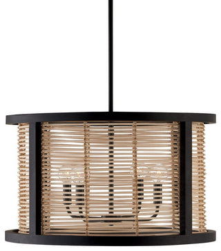 Capital Lighting 344061 Rico 4 Light 22"W Drum Chandelier - Flat Black