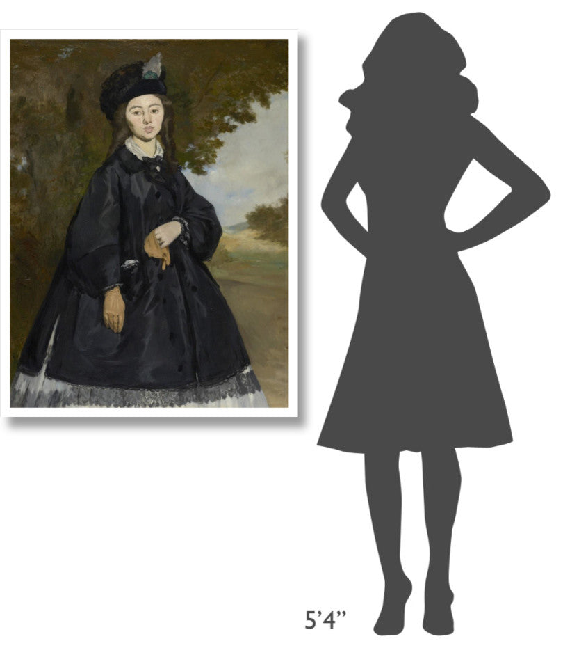 "Portrait of Madame Brunet" Digital Paper Print by Edouard Manet, 32"x42"