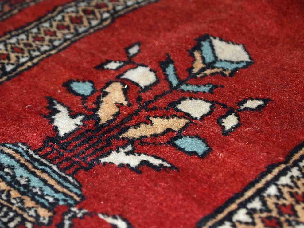 Handmade vintage prayer Turkish Konya rug 2' x 3' (62cm x 92cm) 1970s