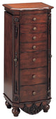 Wooden Jewelry Armoire, Brown