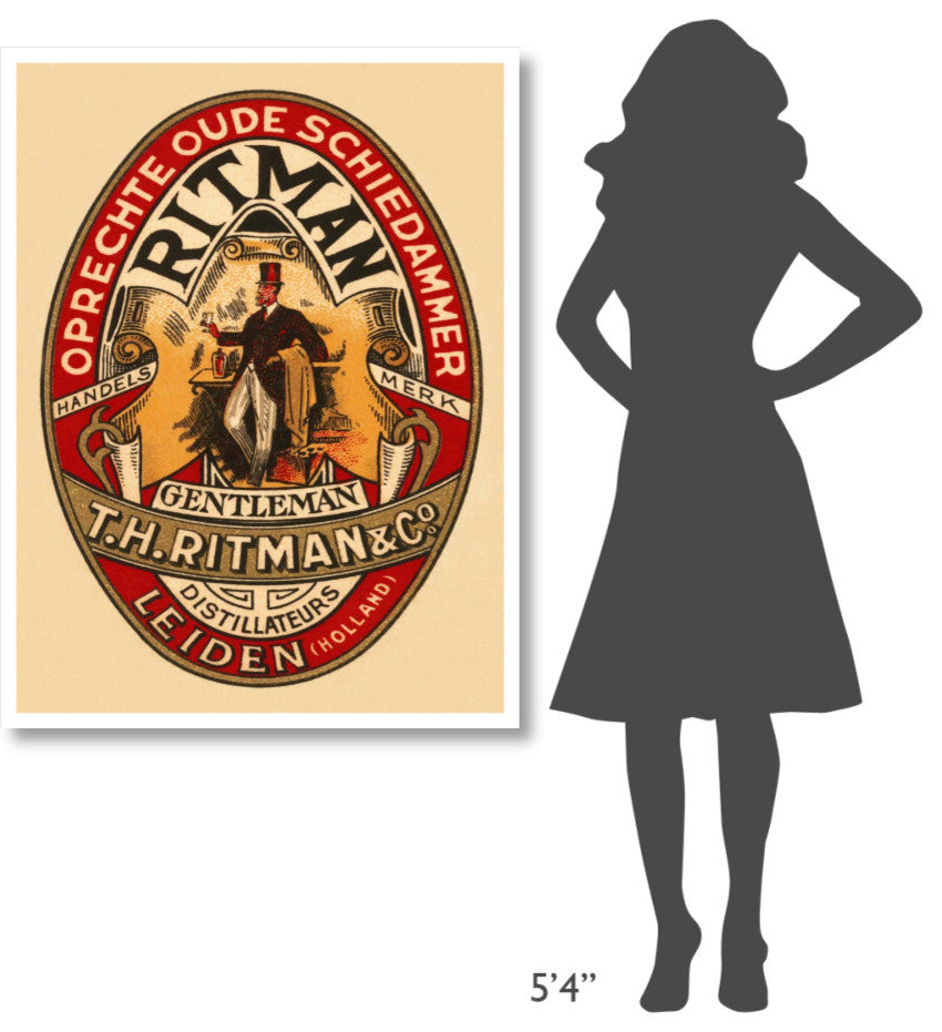 "Gentleman Liquor" Digital Paper Print by Retrolabel, 35"x46"