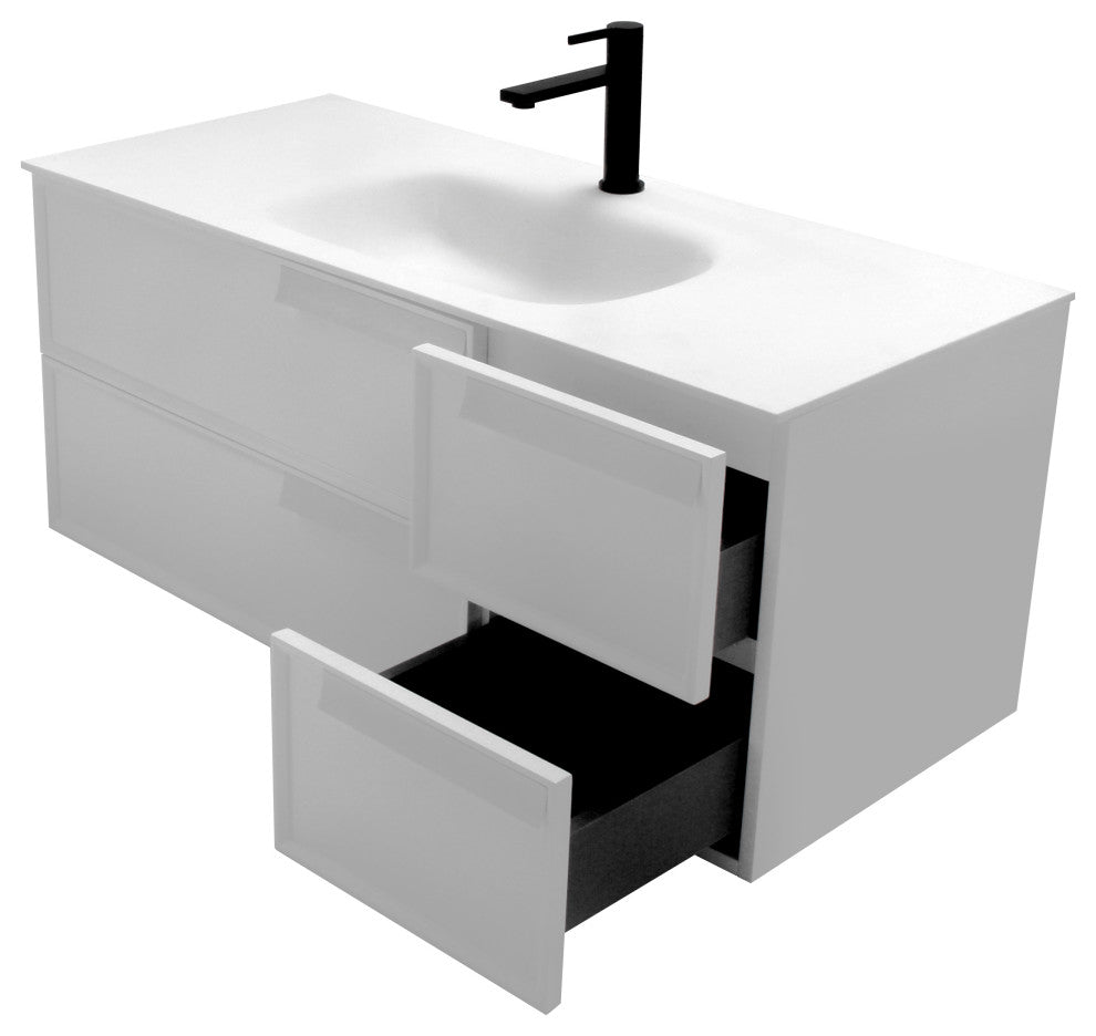 Aquamoon Garda 40" Bathroom Vanity Cabinet, White