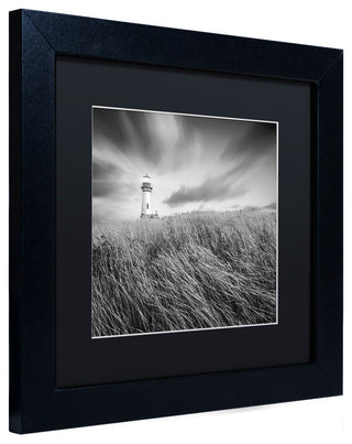 "Yaquina Lighthouse III" Matted Framed Canvas Art by Moises Levy
