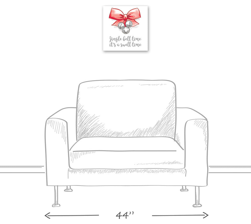 Jingle Bell Time 12x12 Canvas Wall Art