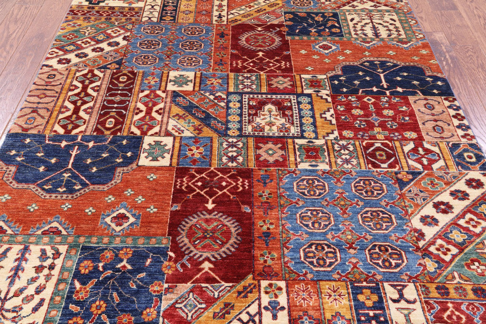 5' 6" X 7' 6" Handmade Super Kazak Rug Q11079