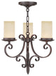 Livex 5483-58 3-Light Imperial Bronze Mini Chandelier, Imperial Bronze