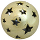 5.75" Battery Operated Gold LED Light Star Shiny Christmas Ball Decor