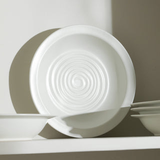 Stone Lain Orbit Stoneware Pasta Bowl Set of 4, White