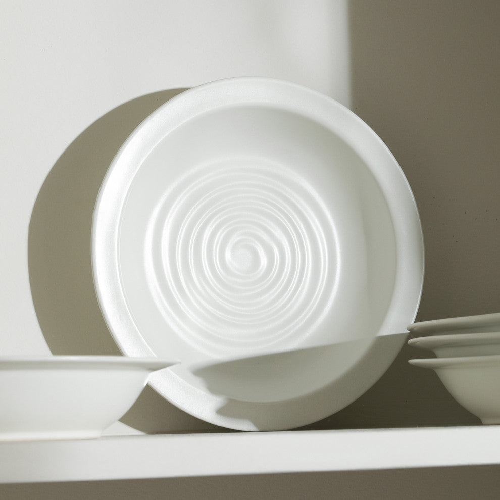 Stone Lain Orbit Stoneware Pasta Bowl Set of 4, White