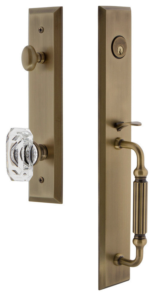 Fifth Avenue Dummy Handleset, F Grip and Baguette Clear Crystal Knob, 849291