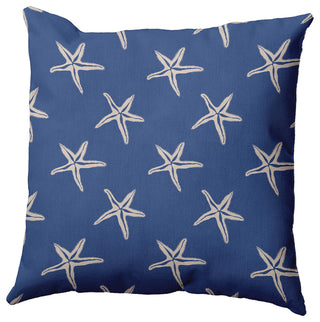 Starfish Polyester Indoor Pillow, Nautical Navy, 20"x20"