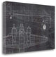 "Plane Blueprint I" By Marco Fabiano, Giclee Print on Gallery Wrap Canvas