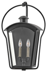 Hinkley Yale Large Wall Mount Lantern, Black