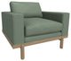 Cantor Leather Chair, Finish Shown: Dove, Leather Shown: Juniper