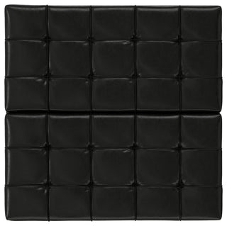 Harrison Large Square Coffee Table Storage Ottoman, Midnight Black