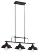 Industrial Black 3-Light Bell Shape Ceiling Pendant Lighting