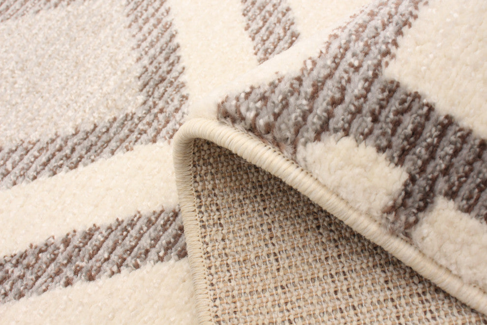 eCarpetGallery Geometric Area Rug 5x7, Ivory