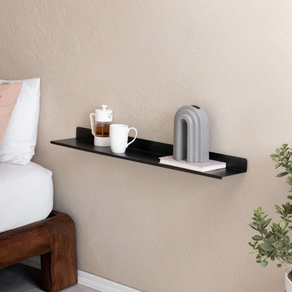 Billy Wall Mounted Shelves, Black, 36"