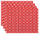 18"x14" Rope Rigging, Geometric Print Placemat, Red-Orange, Set of 4