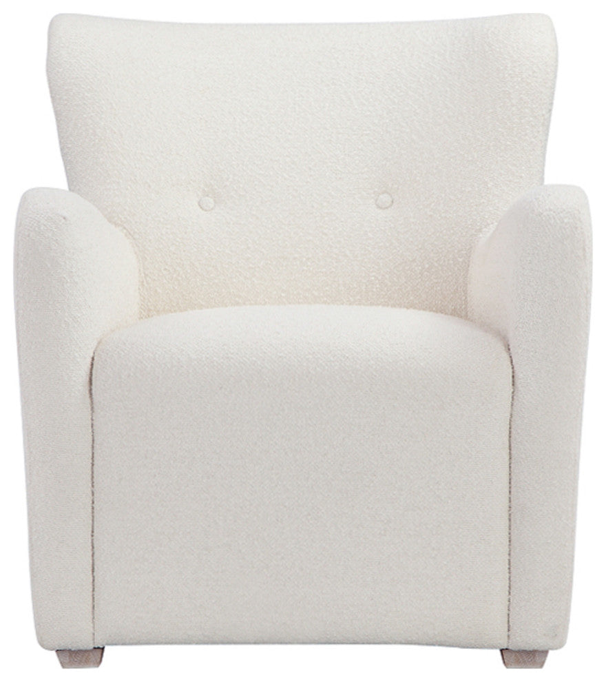 Harlow Lounge Chair Boucle White