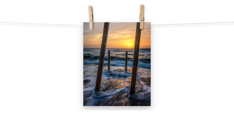 Sunrise Between the Pillars Landscape Photo Unframed Wall Art Print, 8" X 10"