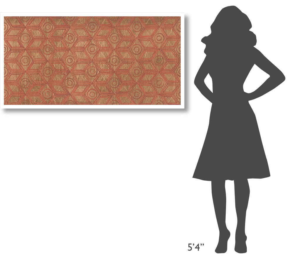"Copper Pattern I" Digital Paper Print by Kathrine Lovell, 50"x26"