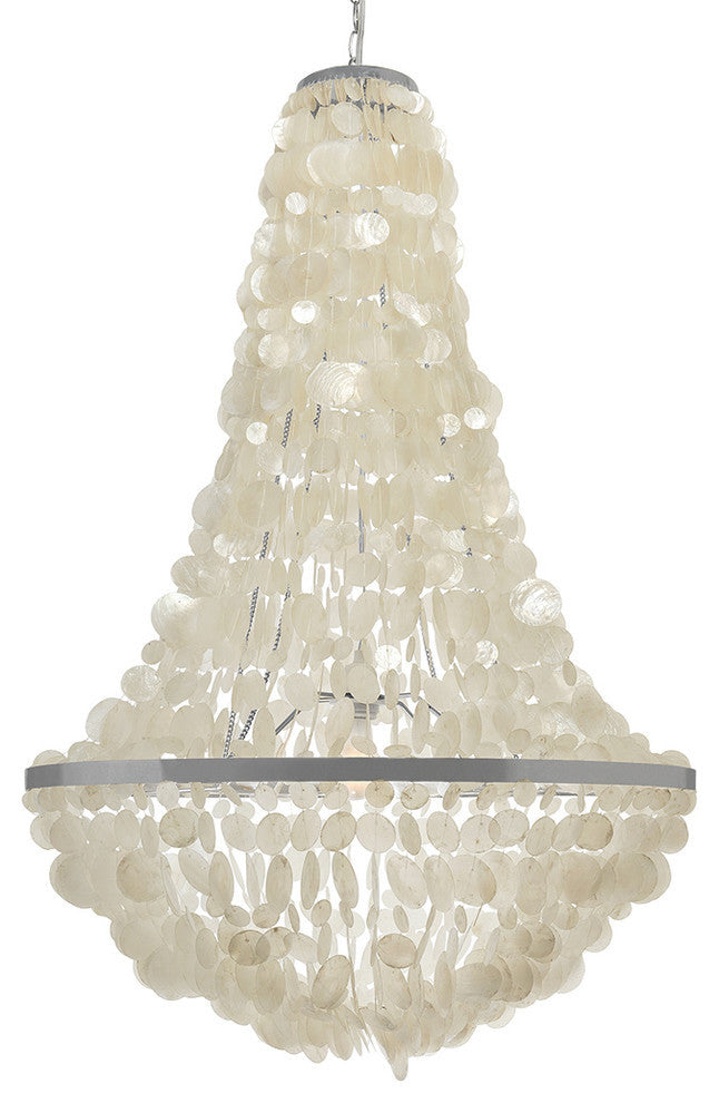 Manor Capiz Chandelier, Natural White